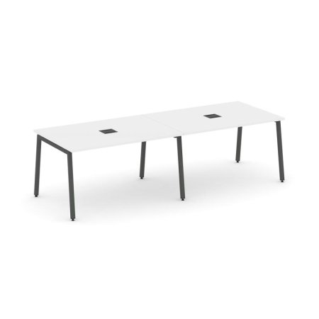 Стол переговорный SN-4A.SPRG-011 (1960х980х750) (Белый/Металл Антрацит)