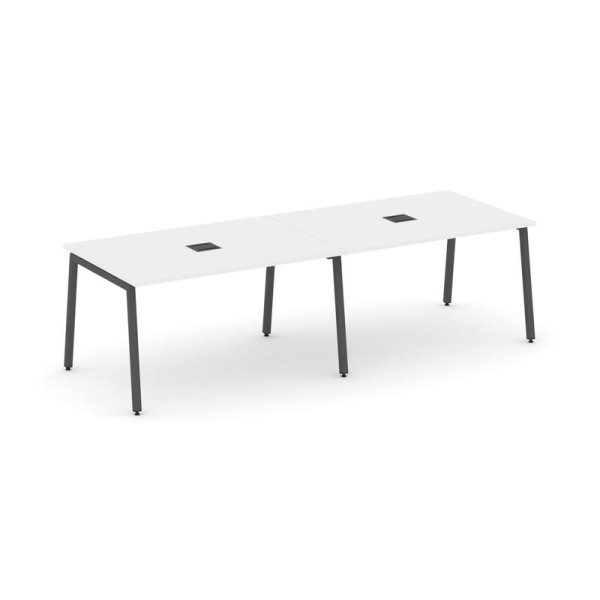 Стол переговорный SN-4A.SPRG-011 (1960х980х750) (Белый/Металл Антрацит)