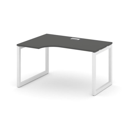 Стол рабочий эргономичный SN-5O.SPA-021(L) (1380х800/980х750) (Антрацит/Металл Белый)