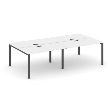 Рабочая станция 2-х сторонняя SN-6P.DRS-032 (2360х1232х750) (Белый/Металл Антрацит)