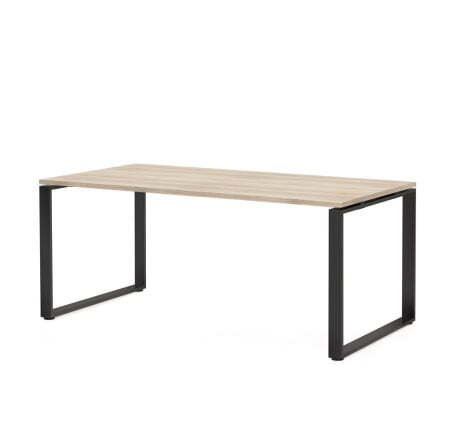 ROTONDA Стол для руководителя L180 (Дуб светлый/Черный металл)