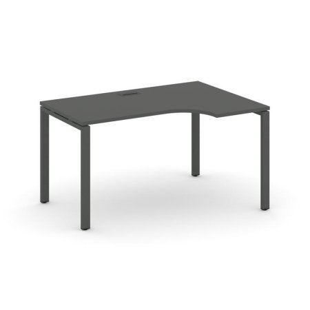Стол рабочий эргономичный SN-6P.SPA-021(R) (1380х800/980х750) (Антрацит/Металл Антрацит)