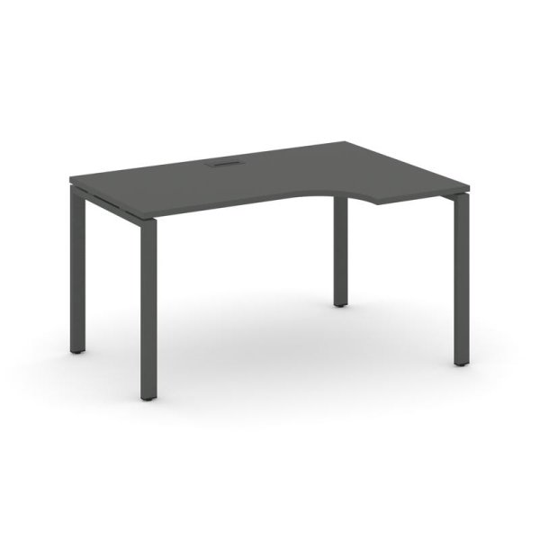 Стол рабочий эргономичный SN-6P.SPA-021(R) (1380х800/980х750) (Антрацит/Металл Антрацит)