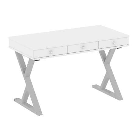 Компьютерный стол VR.SP-1-118M 1180x600x750 (Белый Бриллиант/Серый Металл)