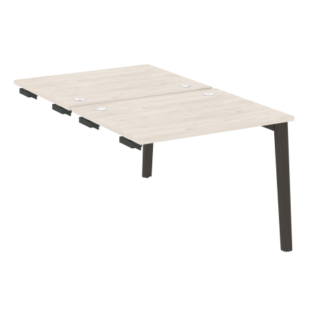 Стол-приставка двойной на деревянных опорах Onix Wood OW.D.SPR-1.8 980x1635x750 (Денвер Светлый/Дуб Темный)