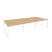 Рабочая станция на О-образном м/к Onix O.MO-D.RS-6.2.8 3540x1635x750 (Тиквуд Темный/Белый Металл)