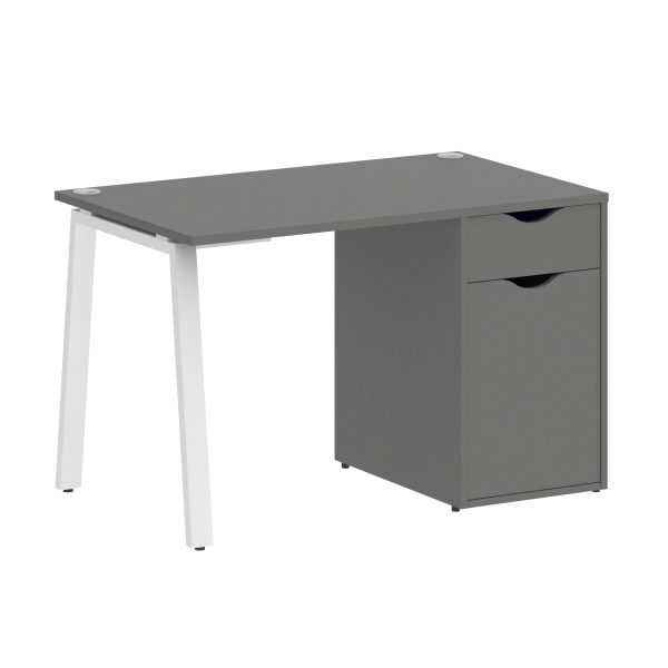 Стол письменный VR.SP-3-118.1.A 1180x720x750 (Металлик/Белый Металл)