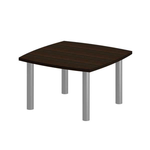 Стол для переговоров на металлических опорах Талант 122 1100x1100x750 (Венге тёмныйСерый)