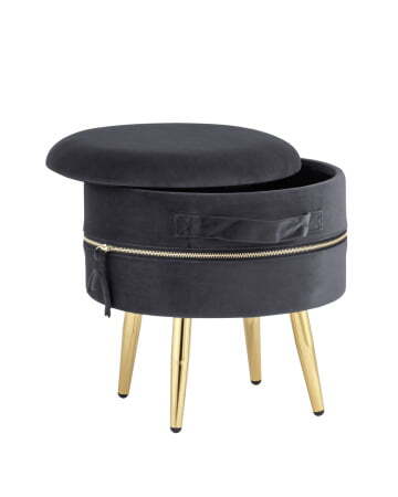 Пуф Тильда велюр антрацит (Пуф Тильда антрацит)