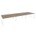 Рабочая станция на О-образном м/к Onix O.MO-D.RS-6.4.7 4740x1475x750 (Тиквуд Темный/Белый Металл)