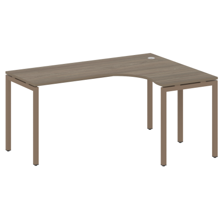 Стол криволинейный правый Metal System Style БП.СА-4 Пр 1600x1200x750 (Акация/Антрацит металл)