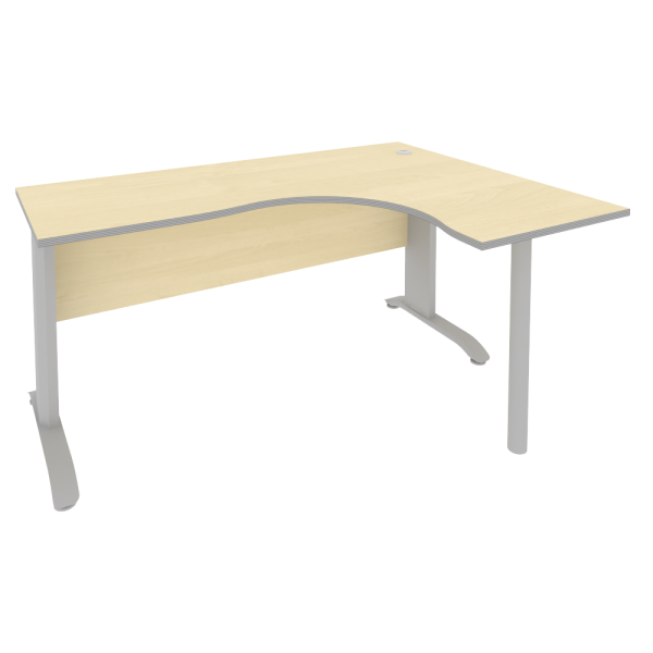 Стол криволинейный правый Riva ПЛ.СА-4 Пр 1600x1200x750 (Клен-Металлик/Металлик)