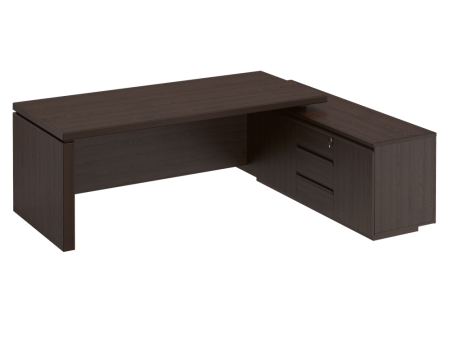 Стол руководителя на опорной тумбе Mark МК 138 2250x1800x760 (Дуб валенсия)