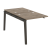 Наборный элемент рабочей станции на деревянных опорах Onix Wood OW.2.NRS-0.8 780x1635x750 (Тиквуд Светлый/Дуб Темный)