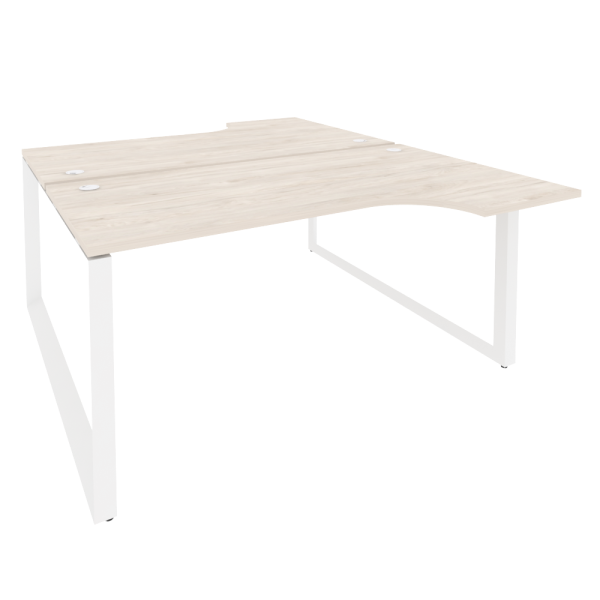 Рабочая станция на О-образном м/к Onix O.MO-D.SA-1 1580x1995x750 (Денвер Светлый/Белый Металл)