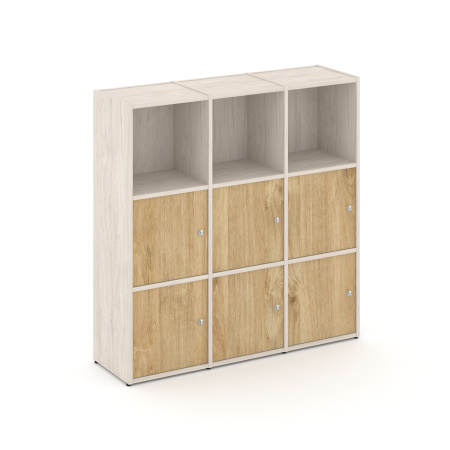 Стеллаж Locker Plus LK.K-003 1188x350x1203 (Денвер Светлый | Тиквуд Светлый)