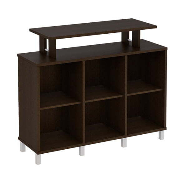 Стеллаж низкий с надстройкой Борн B 801-411 1426x450x1160 (Венге)