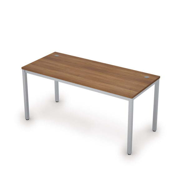 6М.004 Стол рабочий (1600x700x750) (Шамони темный/Алюминий матовый)