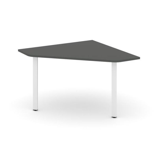Угловой элемент переговорного стола SN-6.UPRG-031 (1180х1180х750) (Антрацит/Металл Белый)