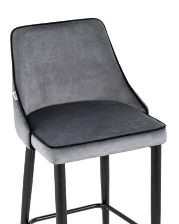 Стул полубарный Коби велюр серый (Стул полубарный Коби серый)