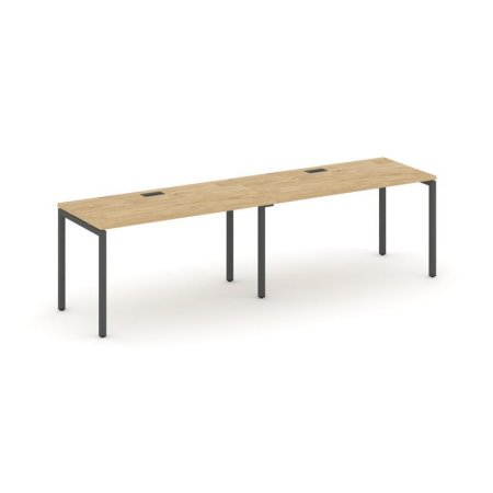 Рабочая станция 1 сторонняя SN-4P.ORS-002 (2360х600х750) (Тиквуд Светлый/Металл Антрацит)