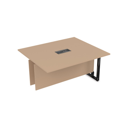 16СКС.164 Стол-квадрат бенч, средний модуль  (1400x1600x750) (Mokko | Черный Глянец)