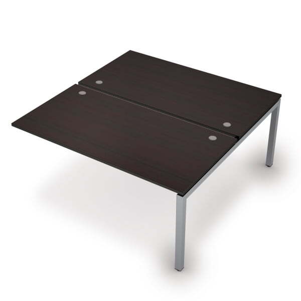 6МБК.5284 Бенч-система на 2 рабочих места, конечный модуль (1600x1635x750) (Венге/Алюминий матовый)