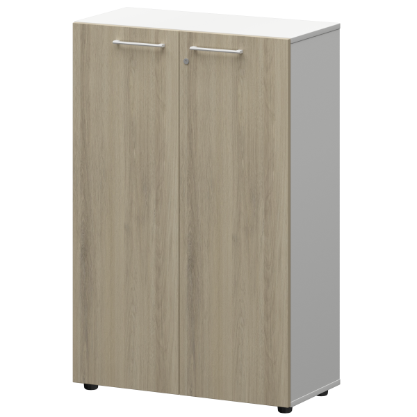 Шкаф средний закрытый Кортез СМШ38F(Б) 792x362x1190 (Кронберг/Белый)