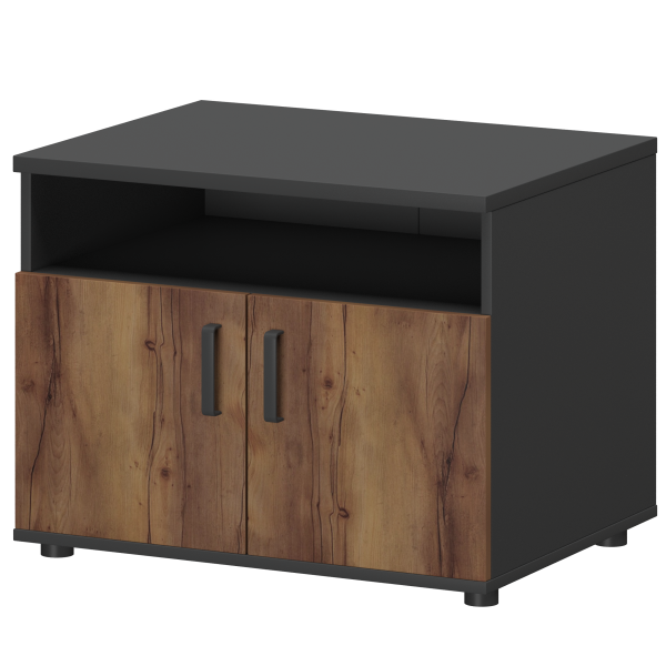 Тумба для оргтехники Смарт СМТ-2ДН Тип1 800x600x625 (Графит/Таксония)