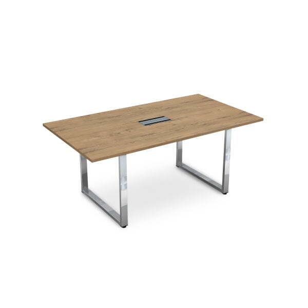 Стол для переговоров Gloss line НСП-О.938 1800x1000x750 (TeakwoodХром)