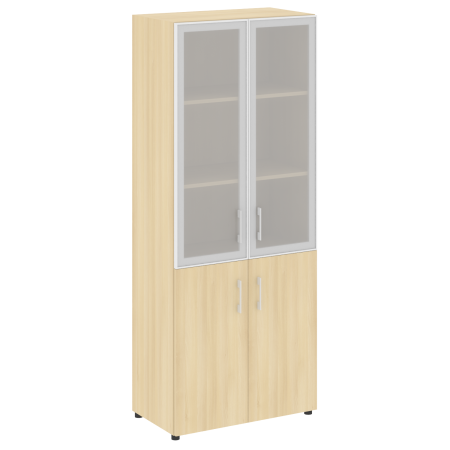 Шкаф комбинированный со стеклом в алюминиевой раме нужен топ LT.ST 1.2R 800x450x1990 (Акация Лорка)