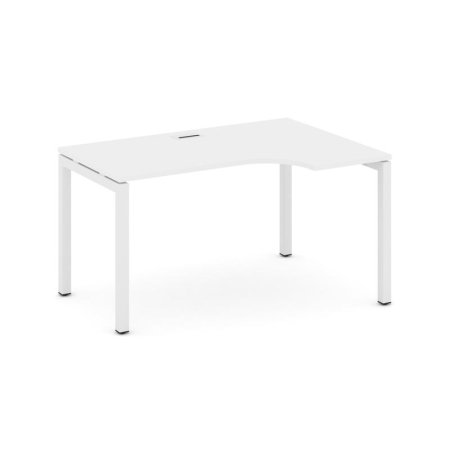 Стол рабочий эргономичный SN-5P.SPA-012(R) (1580х700/980х750) (Белый/Металл Белый)