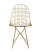 Стул обеденный Eiffel золотой с белой подушкой (Стул кухонный Eiffel золотой)