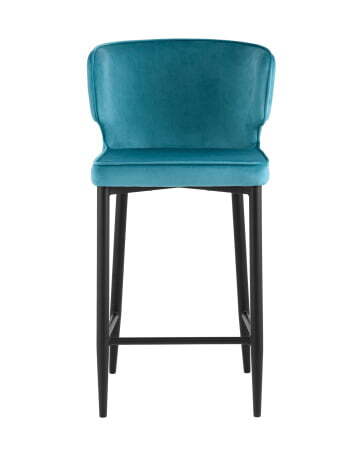 Стул полубарный Матео велюр темно-бирюзовый (Стул полубарный Матео темно-бирюзовый)