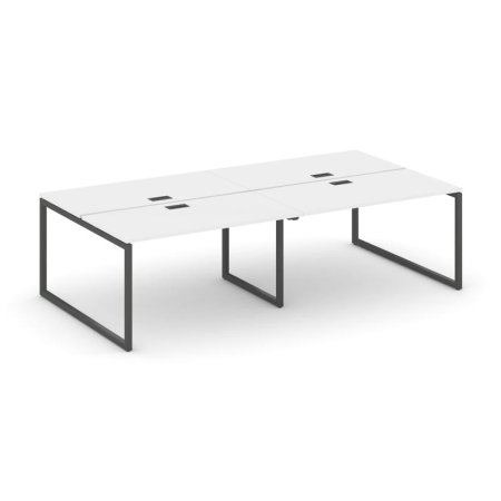 Рабочая станция 2-х сторонняя SN-4O.DRS-032 (2360х1232х750) (Белый/Металл Антрацит)