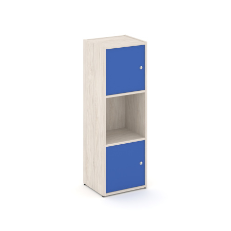 Стеллаж Locker Plus LK.K-001 408x350x1203 (Денвер Светлый | Синий)