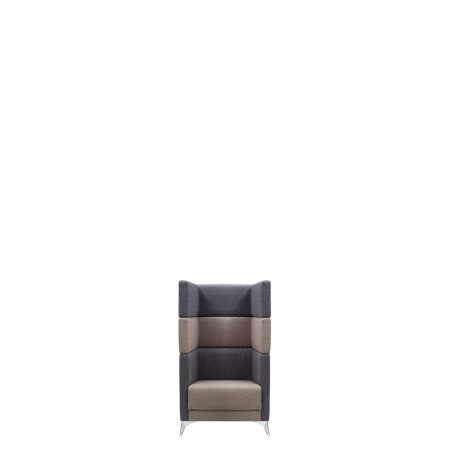 Кресло офисное Меркурий (М-59) (высота 133см) (Коричневый/серый)