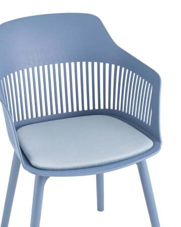 Стул Crocus с подушкой велюр голубой (Стул пластиковый Crocus голубой)