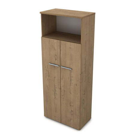 9Ш.005.2 Шкаф высокий с нишей (800x450x2045) (Teakwood)