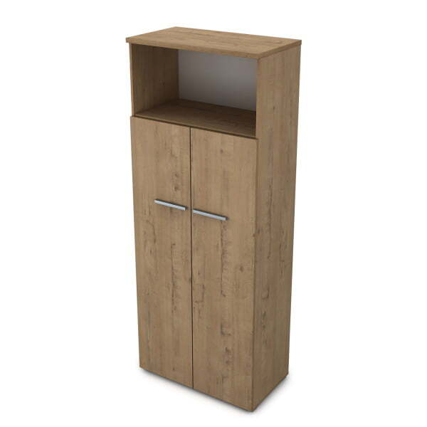 9Ш.005.2 Шкаф высокий с нишей (800x450x2045) (Teakwood)