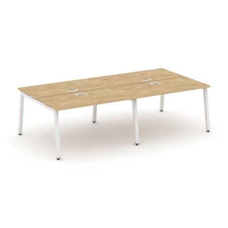 Рабочая станция 2-х сторонняя SN-5A.DRS-032 (2360х1232х750) (Тиквуд Светлый/Металл Белый)