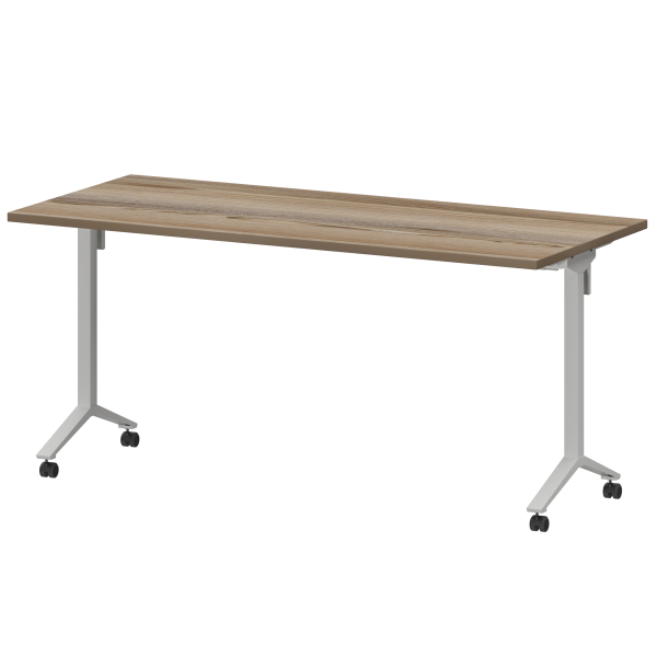 Стол мобильный складной Моби МБ25-160.70 1600x700x750 (Дуб сафари/Белый)
