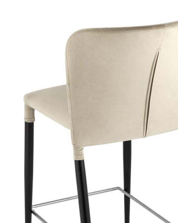 Стул полубарный Лори велюр бежевый (Стул полубарный Лори бежевый)