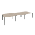 Рабочая станция на П-образном м/к Onix O.MP-D.RS-6.3.7 4140x1475x750 (Тиквуд Темный/Белый Металл)
