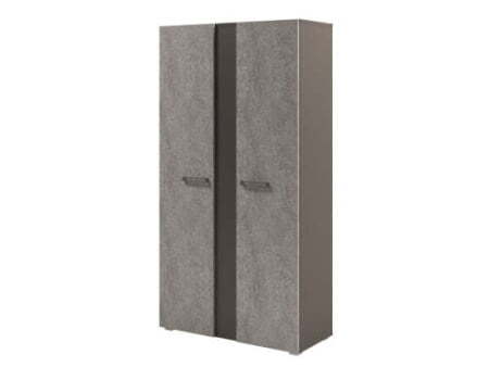 Стеллаж высокий с дверьми Solution D-77 950x414x1820 (Бетон/Трюфель)