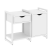 Тумба на регулируемых опорах наборная VR.L-TN-3.O 970x460x719 (Тиквуд Темный/Белый металл)