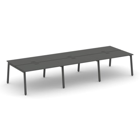 Рабочая станция 2-х сторонняя SN-5A.DRS-061 (2940х1232х750) (Антрацит/Металл Антрацит)