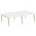 Рабочая станция на деревянных опорах Onix Wood OW.D.RS-4.3.8 2760x1635x750 (Тиквуд Светлый/Дуб Темный)