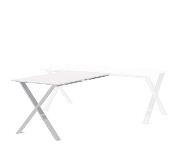 Брифинг-приставка 107 301 1400х800х750 (Белый/Хром металл)