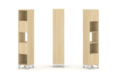 Набор стеллажа 2-х сторонний, 5 ярусов SN.NSD-511 (387х400х1982) (Акация Лорка/Металл Белый)